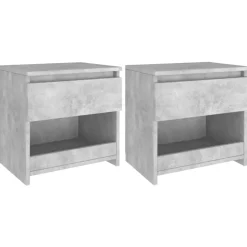 vidaXL - Nachtkastje - Grijs - Bewerkt hout - 2 stuks