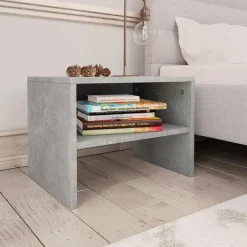 vidaXL - Nachtkastje - Grijs - Bewerkt hout