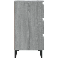 vidaXL - Nachtkastje - Grijs - Bewerkt hout