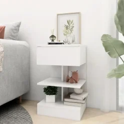 vidaXL - Nachtkastje - Wit - Bewerkt hout - 2 stuks