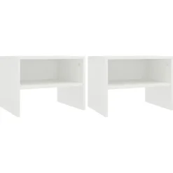 vidaXL - Nachtkastje - Wit - Bewerkt hout - 2 stuks