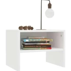 vidaXL - Nachtkastje - Wit - Bewerkt hout - 2 stuks