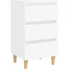 vidaXL - Nachtkastje - Wit - Bewerkt hout