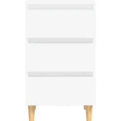 vidaXL - Nachtkastje - Wit - Bewerkt hout