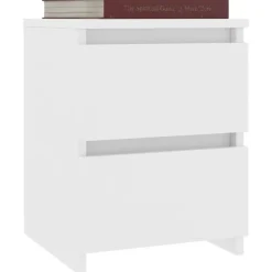 vidaXL - Nachtkastje - Wit - Bewerkt hout