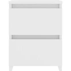 vidaXL - Nachtkastje - Wit - Bewerkt hout