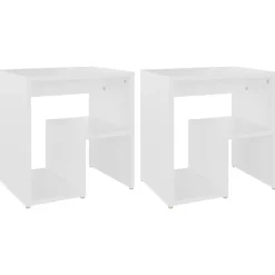 vidaXL - Nachtkastje - Wit - Bewerkt hout - 2 stuks
