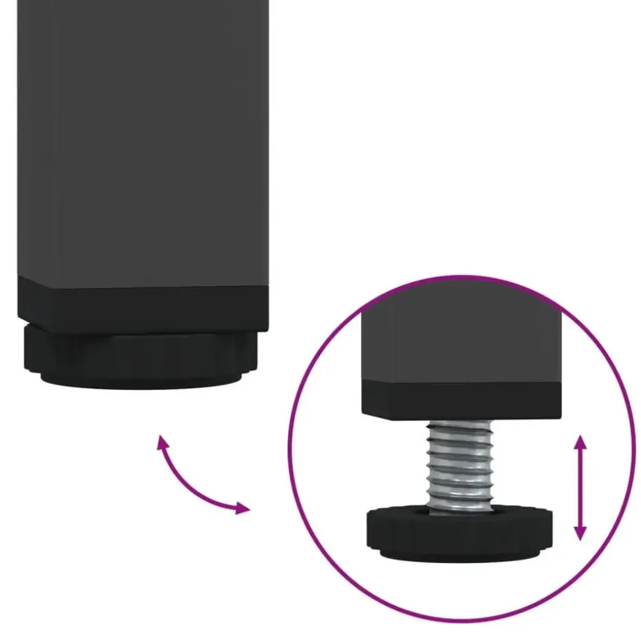 vidaXL - Nachtkastje - Zwart - Staal - 2 stuks