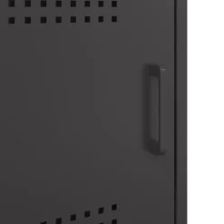 vidaXL - Nachtkastje - Zwart - Staal - 2 stuks