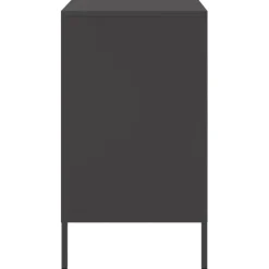 vidaXL - Nachtkastje - Zwart - Staal - 2 stuks