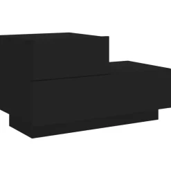 vidaXL - Nachtkastje - Zwart - Bewerkt hout