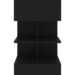 vidaXL - Nachtkastje - Zwart - Bewerkt hout - 2 stuks