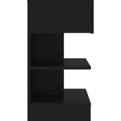 vidaXL - Nachtkastje - Zwart - Bewerkt hout - 2 stuks