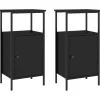 vidaXL - Nachtkastje - Zwart - Bewerkt hout - 2 stuks