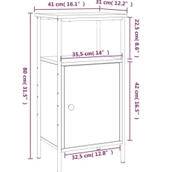 vidaXL - Nachtkastje - Zwart - Bewerkt hout - 2 stuks