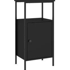 vidaXL - Nachtkastje - Zwart - Bewerkt hout - 2 stuks