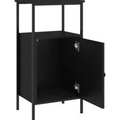 vidaXL - Nachtkastje - Zwart - Bewerkt hout - 2 stuks