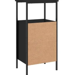 vidaXL - Nachtkastje - Zwart - Bewerkt hout - 2 stuks