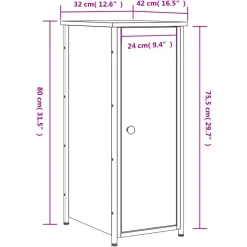 vidaXL - Nachtkastje - Zwart - Bewerkt hout - 2 stuks