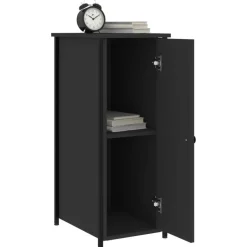 vidaXL - Nachtkastje - Zwart - Bewerkt hout - 2 stuks