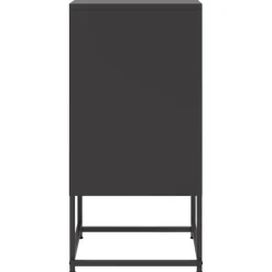 vidaXL - Nachtkastje - Zwart - Staal - 2 stuks