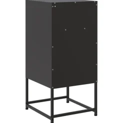 vidaXL - Nachtkastje - Zwart - Staal - 2 stuks