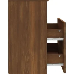 vidaXL - Nachtkastjes met 2 lades - Bruineiken - Hout - 50x32x60 cm - Set van 2