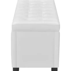 vidaXL - Opberg Hocker - Wit - Kunstleer