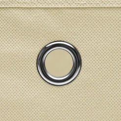 vidaXL - Opbergbox - Crème - Stof - 4 stuks