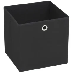 vidaXL - Opbergbox - Zwart - Stof - 4 stuks