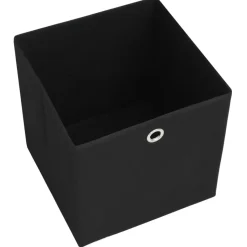 vidaXL - Opbergbox - Zwart - Stof - 4 stuks