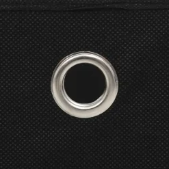 vidaXL - Opbergbox - Zwart - Stof - 4 stuks