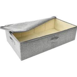 vidaXL - Opbergbox Opbergboxen - Grijs - Stof - 2 stuks