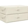vidaXL - Opbergbox Opbergboxen - Crème - Stof - 2 stuks