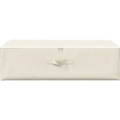 vidaXL - Opbergbox Opbergboxen - Crème - Stof - 2 stuks