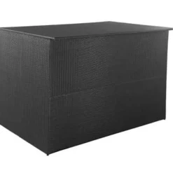vidaXL - Opbergcontainer Voor Buiten - Zwart - Poly rattan