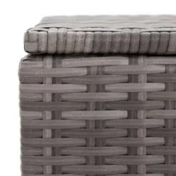vidaXL - Opbergkist - Grijs - Poly rattan