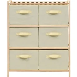 vidaXL - Opbergmeubel - Beige - Hout