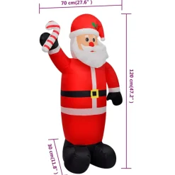 vidaXL - Opblaasbare Kerstman - 120 cm