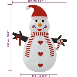 vidaXL - Opblaasbare Sneeuwpop - 250 cm