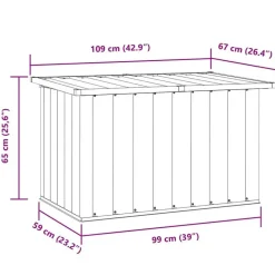 vidaXL - Opslagkist - Antraciet - Staal - 109 x 67 x 65 cm
