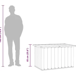 vidaXL - Opslagkist - Antraciet - Staal - 109 x 67 x 65 cm