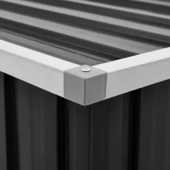 vidaXL - Opslagkist - Antraciet - Staal - 109 x 67 x 65 cm