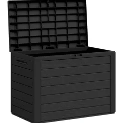 vidaXL - Opslagkist - Antraciet - Polypropyleen