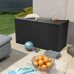 vidaXL - Opslagkist - Antraciet - Kunststof