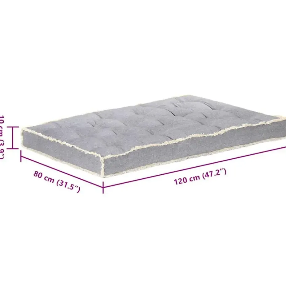 vidaXL - Pallet Bankkussen - Antraciet - Katoen