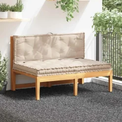 vidaXL - Palletkussen - Beige - Katoen