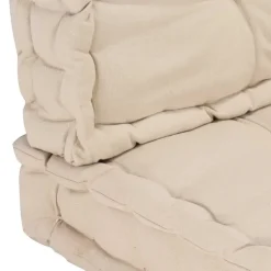 vidaXL - Palletkussen - Beige - Katoen