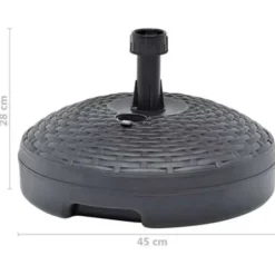 vidaXL - Parasolbasis - Antraciet - Kunststof