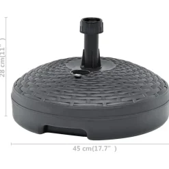 vidaXL - Parasolbasis - Antraciet - Kunststof